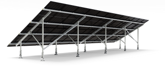 Solarport 2-in-Portrait Twin-Post Ground Mount Kit