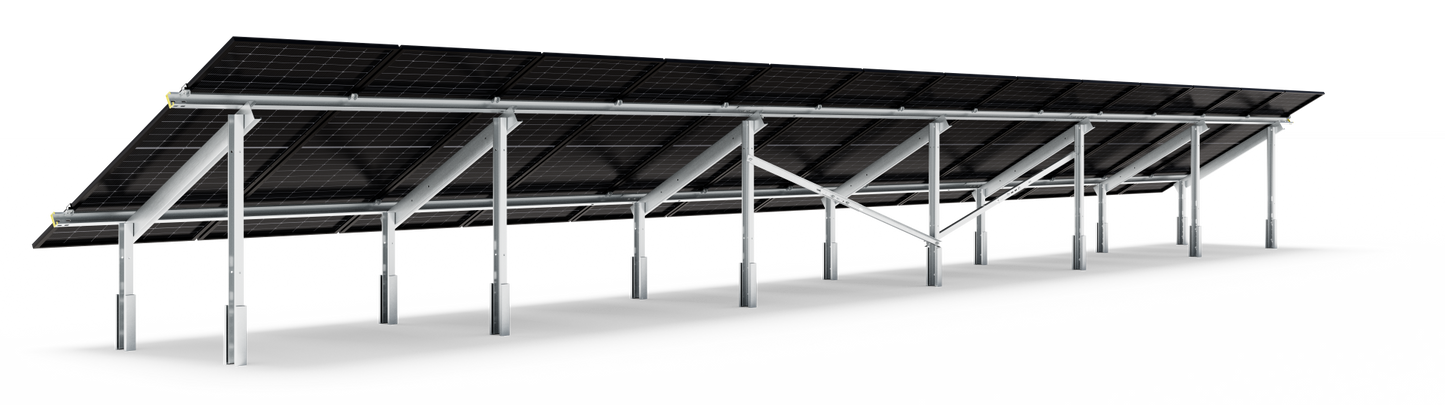 Solarport 1-in-Portrait Twin-Post Ground Mount Kit