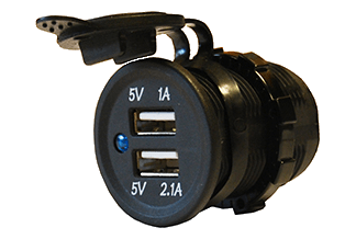 12V/24V USB Port Panel Mount Socket