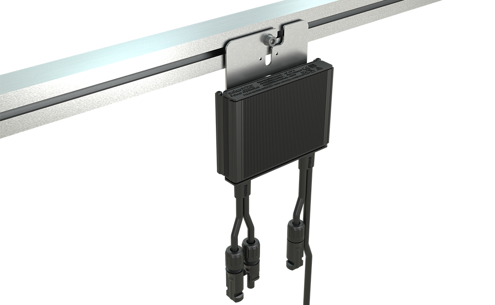 SolarEdge S400 S Series Power Optimizer on rail