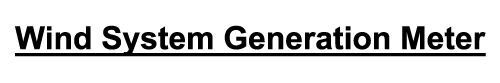 Wind system generation meter label