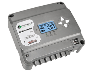 Morningstar EcoBoost MPPT charge controller with display