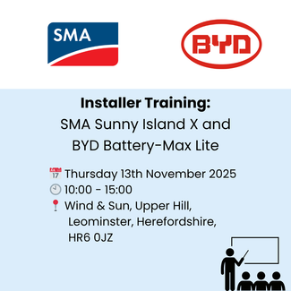 13/11/2025 - Installer Training: SMA Sunny Island X and BYD Battery-Max Lite