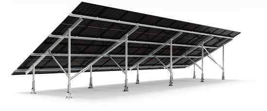 Solarport 2-in-Portrait Twin-Post Ground Mount Kit – Wind & Sun