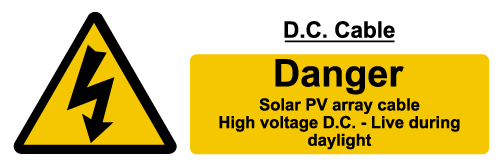 DC cable label – Wind & Sun
