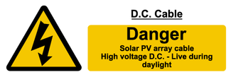 DC cable label