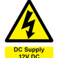 DC supply - xxV DC label