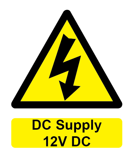 DC supply - xxV DC label