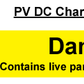 PV Array DC charge controller label