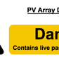 PV array DC isolator label