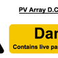 PV array DC junction box label