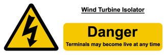 Wind turbine isolator label